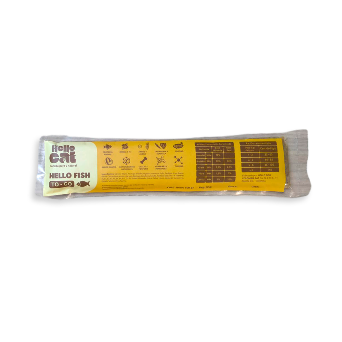 To-Go Hello Fish 100 gr (Alimento felino)